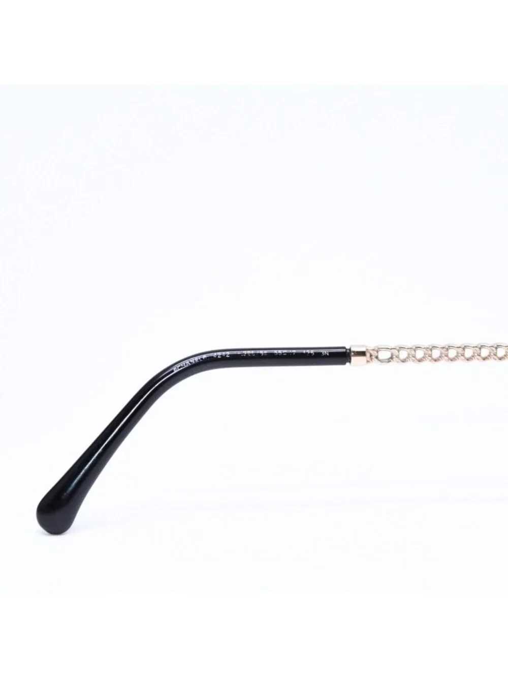 Chanel with Chain Sunglasses Metal Gold Eyewear
